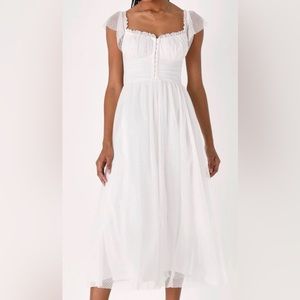 Lulus white tulle dress